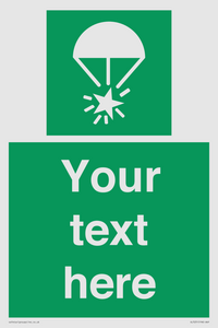 Custom sign safe condition Rocket parachute flare